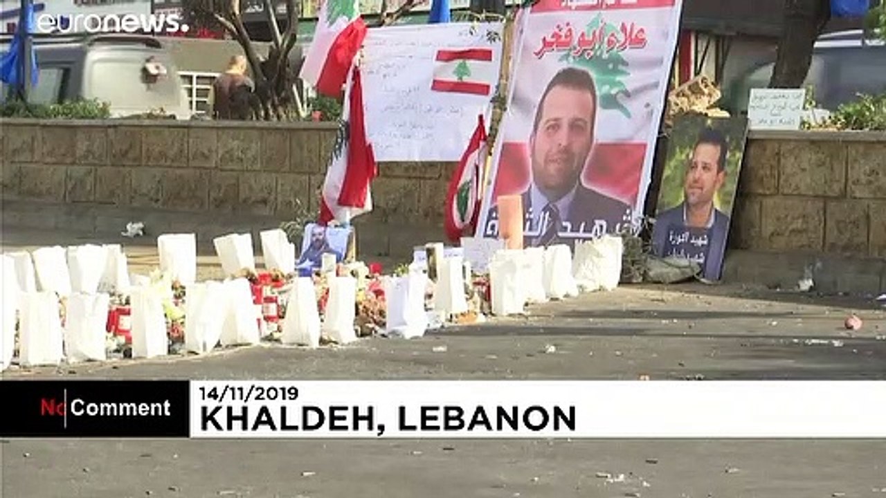 Au Liban, des portraits fleurissent en hommage au manifestant abattu
