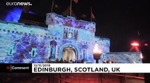 ویدئوی مهیج از بازی نور و صدا بر قلعه تاریخی ادینبورگ