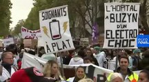 Thousands of French hospital workers protest years of cutbacks across the country