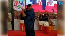 Watch: Smriti Irani dances with swords at function in Gujarat, video goes viral