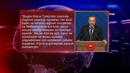 Cumhurbaşkanı Erdoğan'dan KKTC'nin 36. kuruluş yıl dönümü mesajı