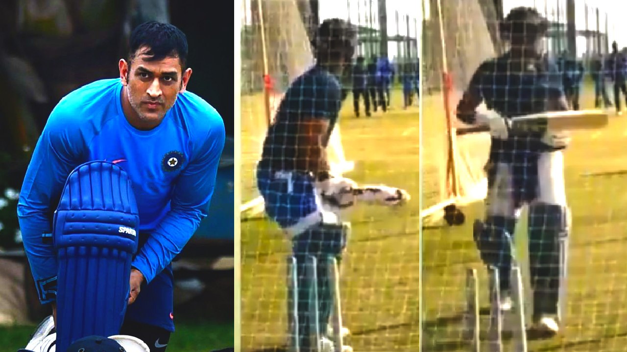Ex Captain Dhoni Net practises in Ranchi