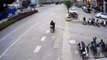 Scooter rider is inches away from being hit by out-of-control SUV in China