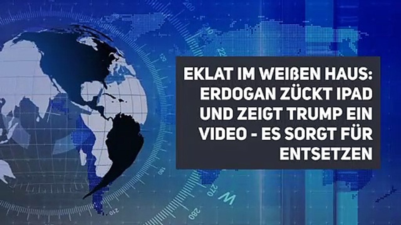 Eklat im Weißen Haus: Erdogan zückt iPad und zeigt Trump ein Video - es sorgt für Entsetzen