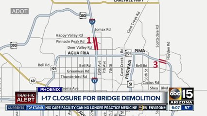 Plan ahead! I-17 closures begin Friday night