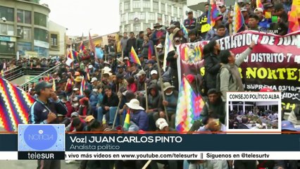 Pinto: Bolivia está en manos de una presidenta de facto