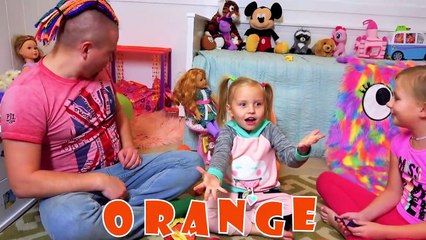 Learn colors with Balloons ! Kids and daddy have fun playtime with color song !