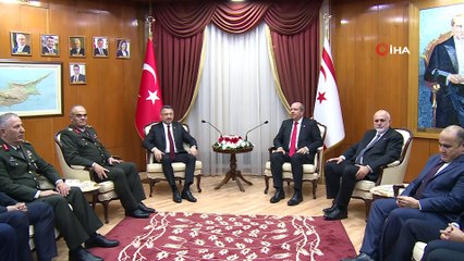 Akıncı, Cumhurbaşkanı Yardımcısı Oktay başkanlığındaki heyeti kabul etti