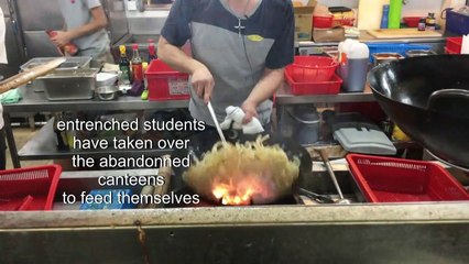 Kitchen confidential: HK student protesters take over university canteen (2)