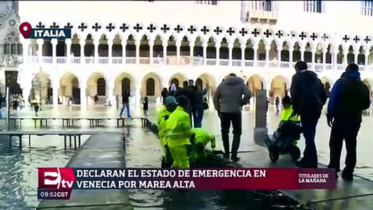 Estado de emergencia en Venecia por la crecida de las aguas