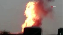 SÜTAŞ fabrikasında ineklerin gübresinden biriken metan gazı yanmış