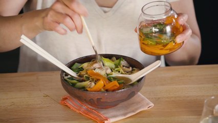 Leftover Roast Turkey and Chinese Egg Noodle Soup
