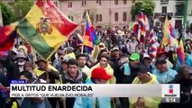 Miles de manifestantes piden la renuncia de la presidenta interina de Bolivia