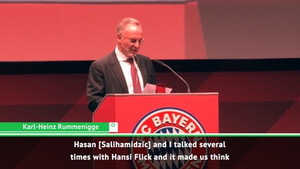 Скачать видео: Rummenigge gives update of Flick's Bayern future