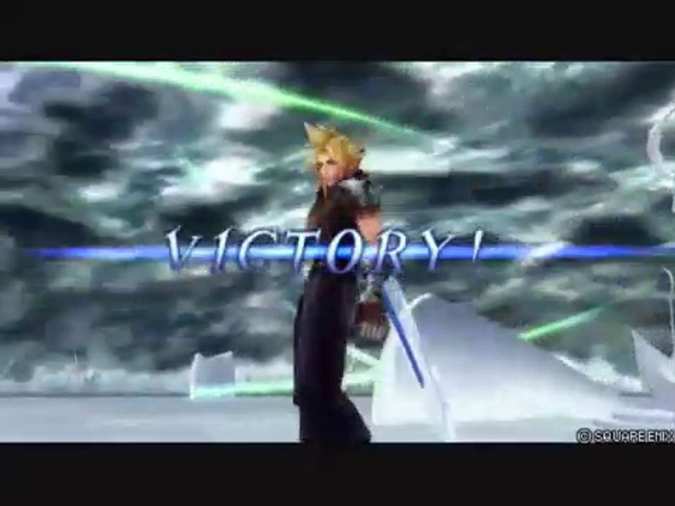 Cloud Strife's EX Mode Attack _Omnislash_ + Victory pose