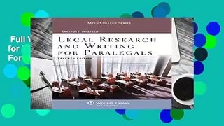 Full Version  Legal Research and Writing for Paralegals (Aspen College)  For Kindle