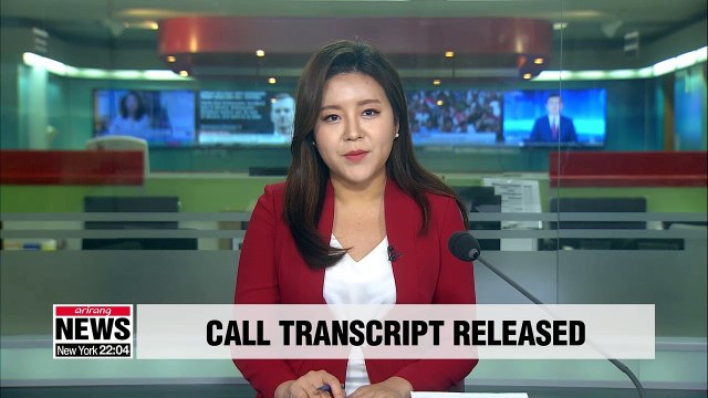 White House discloses transcript of Trump's April phone call with Ukraine's Zelensky