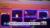 12-year-old boy dies after being struck by a school bus in Goodyear