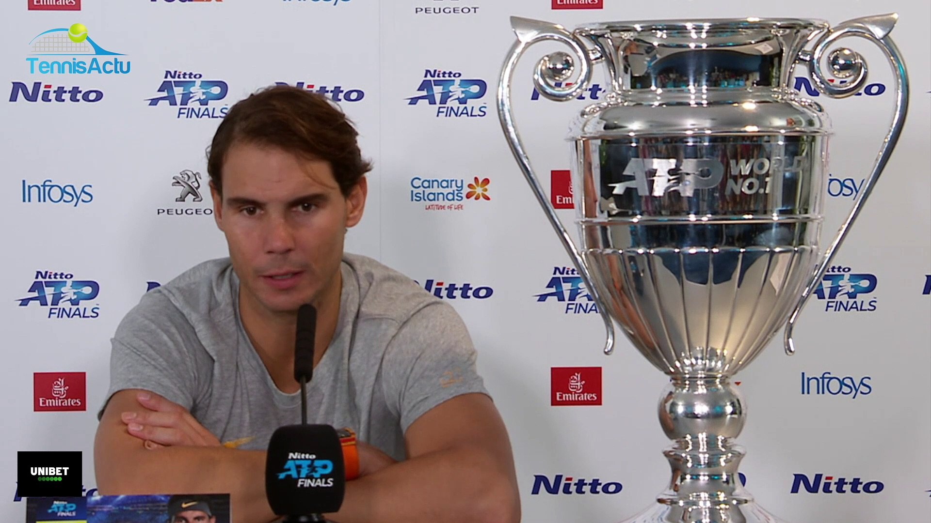 Masters de Londres 2019 - Rafael Nadal is not traumatized not to be in the  semifinals. He has the big trophy of world number one - Vidéo Dailymotion