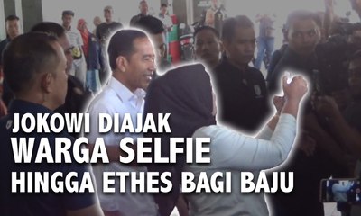 Jenguk La Lembah, Jokowi Diajak Warga Selfie Hingga Ethes Bagi Baju