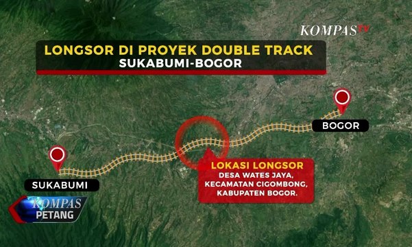 Longsor Jalur Kereta Bogor-Sukabumi, 2 Pekerja Tewas