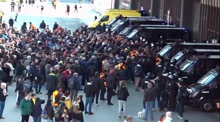 Вокзальный протест в Каталонии