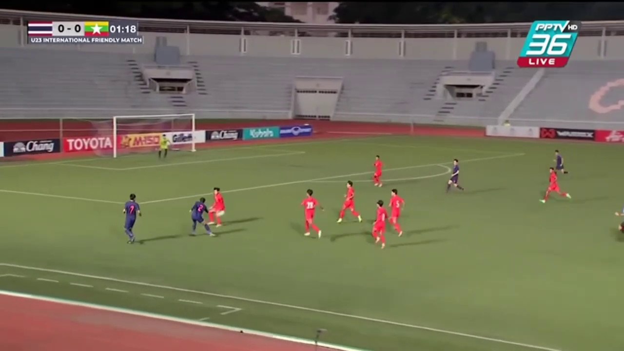 ไทย vs พม่า | เกมอุ่นเครื่อง U23 (ครึ่งแรก)