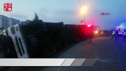 Arnavutköy'de feci kaza! TIR'ın altında kaldı