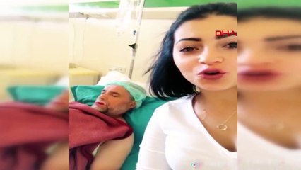 Ameliyat olan babası ile video çekti, başına gelmeyen kalmadı