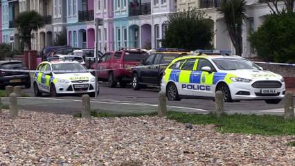 BOMB SQUAD ON WORTHING BEACH