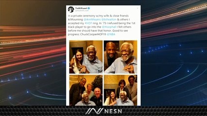 Celtics Legend Bill Russell Accepts Hall Of Fame Ring After 44 Years