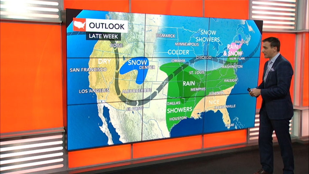 Thanksgiving travel Where could storms cause problems?
