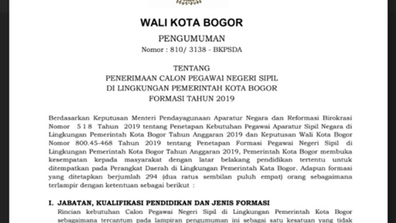informasi cpns 2019