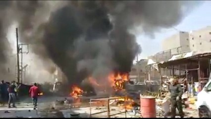 Deadly car bomb blasts rip through bus terminal in Syria's al-Bab