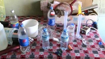 Süt sağma makinesiyle kaçak rakı ürettiler