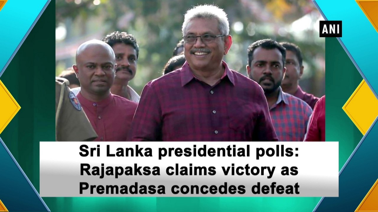 Sri Lanka presidential polls Rajapaksa claims victory as Premadasa concedes defeat