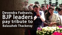 Devendra Fadnavis, BJP leaders pay tribute to Balasaheb Thackeray