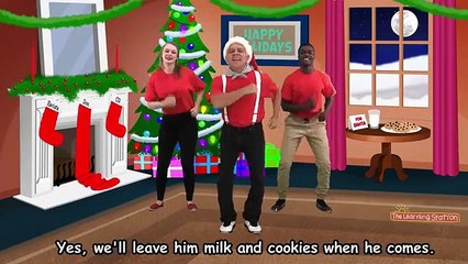 Comin' Down the Chimney | Christmas Action Songs for Kids