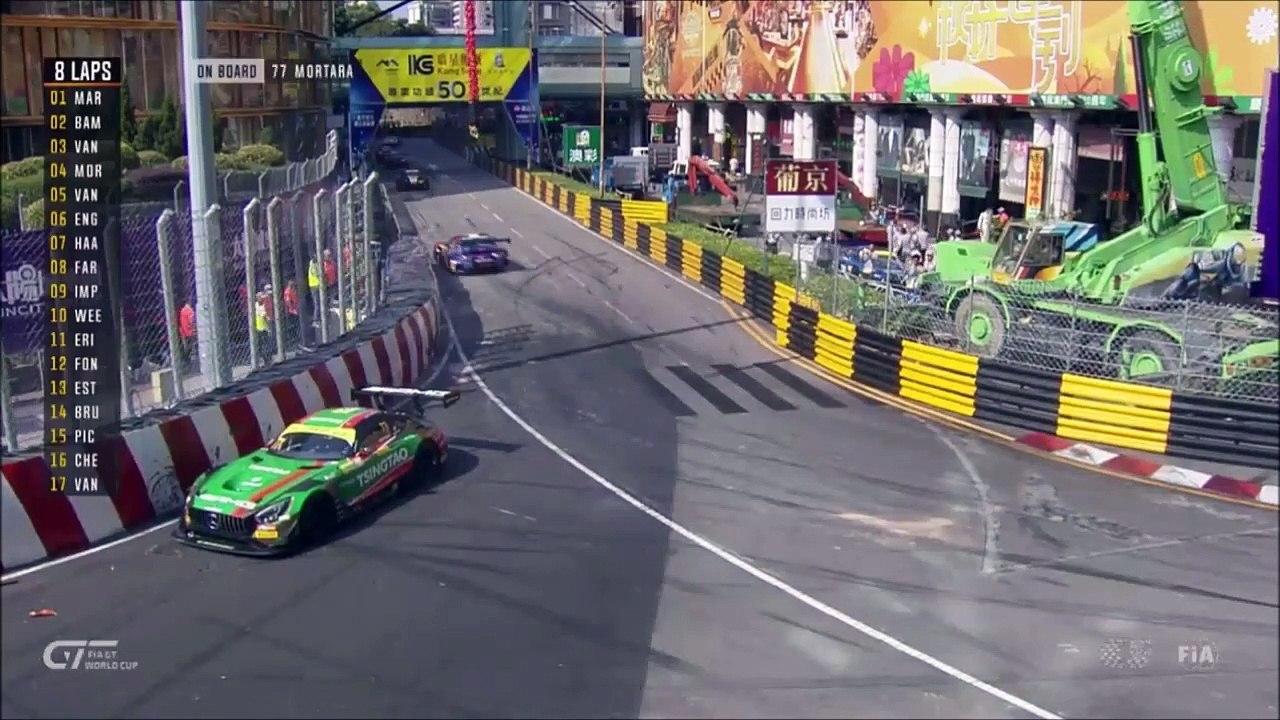 GT World Cup 2019 Macau  Race Qualifying Engel and Mortara Big Crash