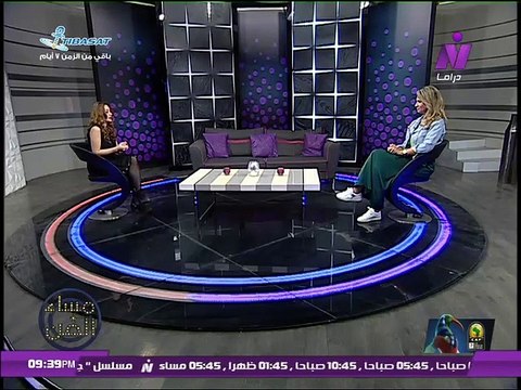 الفنانة منه بدر تيسيير فى مساء الفن مع الاعلامية ايات اباظة