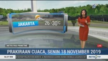 Prakiraan Cuaca, Senin 18 November 2019