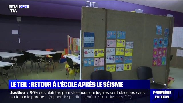 Une semaine après le séisme au Teil, les salles de classe sont délocalisées dans une salle des fêtes