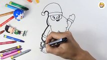 Draw and color Santa Claus - Teach children to draw - Draw for kids