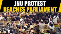JNU students march to Parliament against fee hike, new hostel rules | Oneindia News