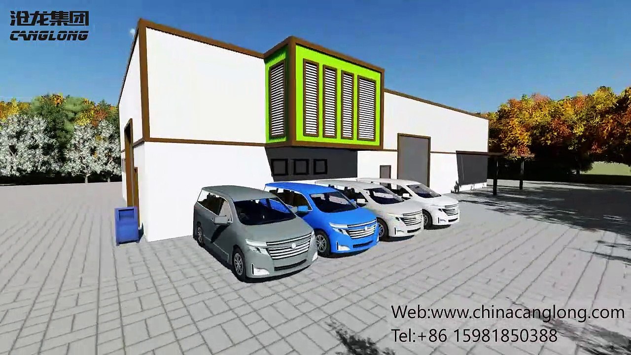 Fiji steel structure warehouse model