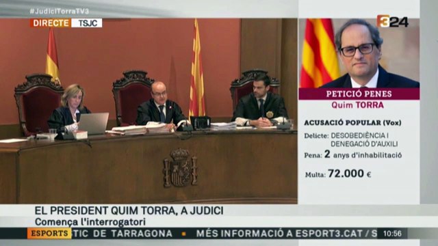 Picabaralla entre Quim Torra i Barrientos per les preguntes de fiscalia i Vox