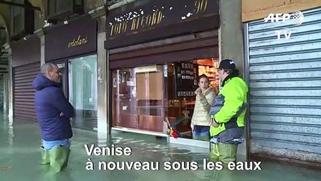 Venise à nouveau sous les eaux, la place Saint-Marc fermée