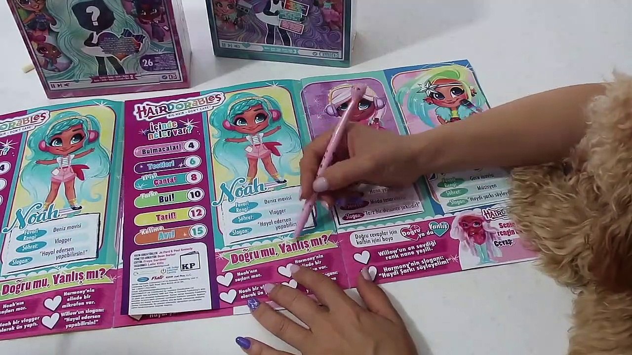 Hairdorables Surprise Dolls! Gerçek Saçlı Hairdorables Sürpriz Paket Dergisi!! Bidünya Oyuncak 