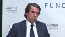 Aznar presenta un informe en la Fundación FAES