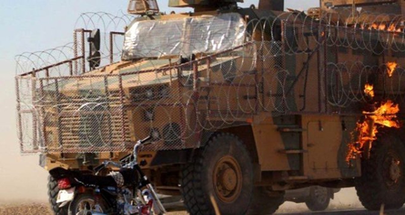 Suriye'de devriye atan Türk askerlerine teröristler molotof kokteyl ile saldırdı